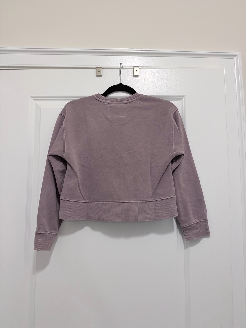 ZARA Plum Washed Effect Text Embossed Cropped Sweatshirt 9-10 Years Girls - Picture 4 of 7